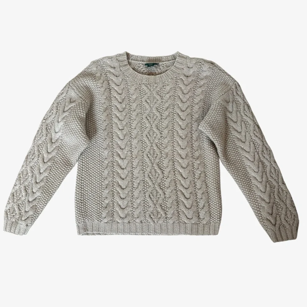 J. Crew Vintage Wool Cable Knit Sweater